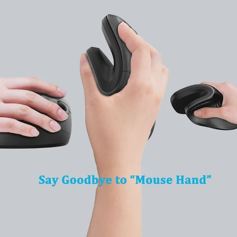 Ergonomische Verticale Draadloze Muis met Stille Klik en Instelbare DPI