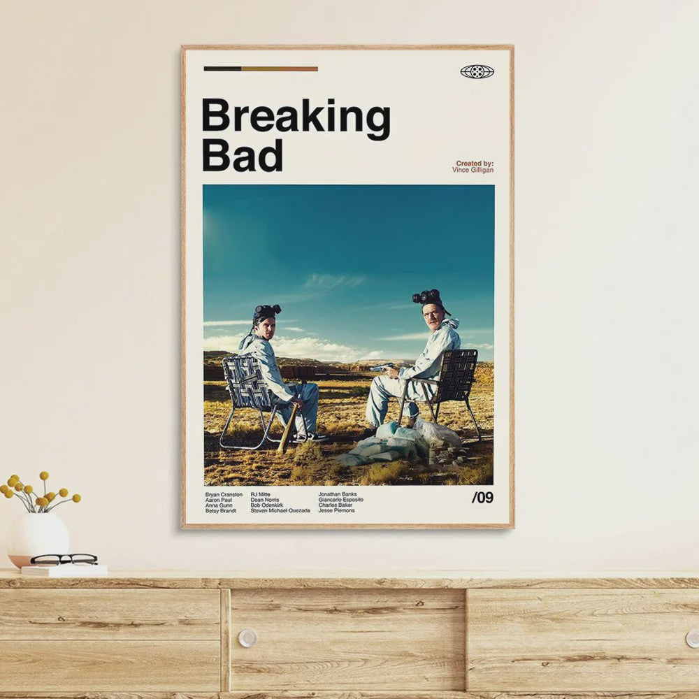 Breaking Bad Canvas Poster - Vintage Film Art Print voor Woonkamer Decoratie