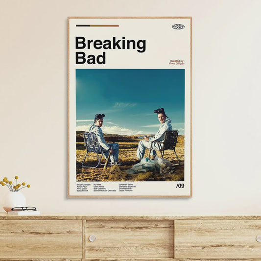 Breaking Bad Canvas Poster - Vintage Film Art Print voor Woonkamer Decoratie