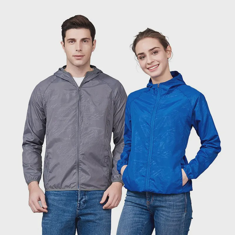 Unisex Winddichte & Waterdichte Outdoor Jas - Sneldrogend & UV-beschermend