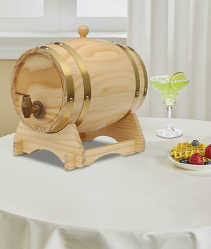 Eikenhouten Wijnvat 3L/5L met Tap & Standaard - Perfect voor Whisky, Wijn of Rum