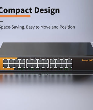 KeepLiNK 24-Poorts Gigabit Unmanaged Netwerk Switch - Plug & Play