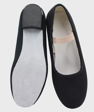 Zwarte Canvas Dansschoenen voor Dames met 2.5 cm Hak - Podium & Ballet