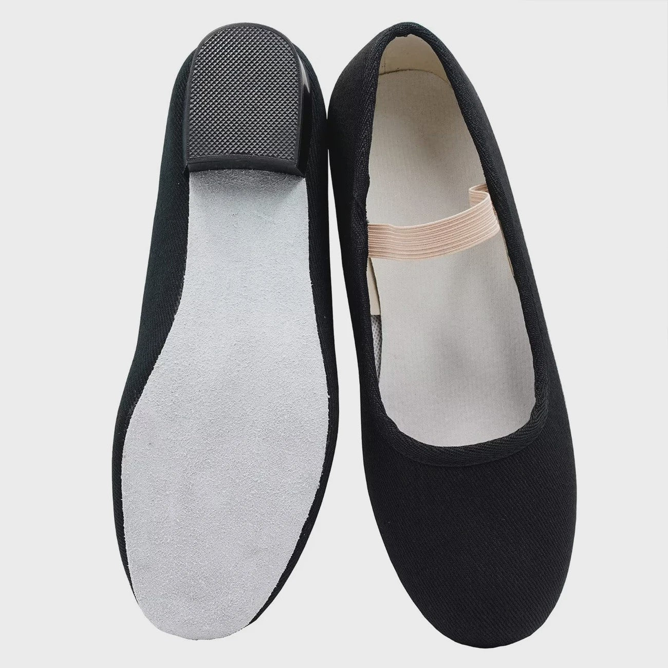 Zwarte Canvas Dansschoenen voor Dames met 2.5 cm Hak - Podium & Ballet