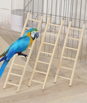 Natuurlijke Houten Klimladder Speelgoed voor Vogels en Hamsters - Veilig & Duurzaam