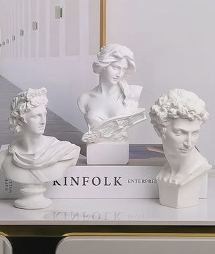 Griekse Mythologie Apollo buste sculptuur van hars - Klassieke God van het Zonlicht