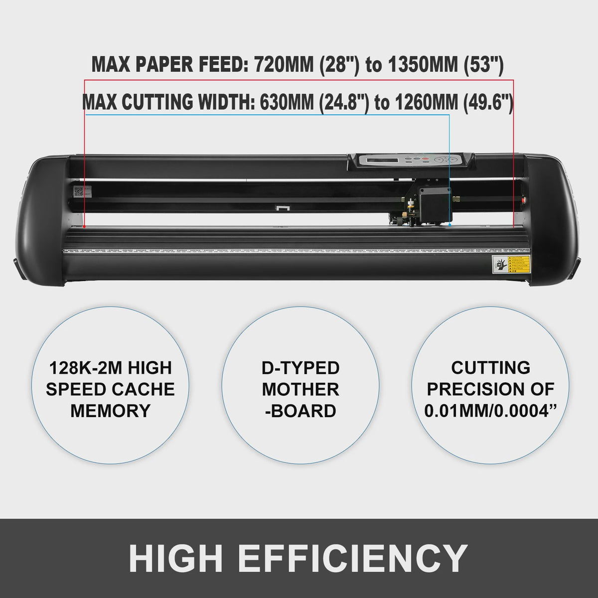 Professionele Vinyl Snijplotter Machine - 53/34/28 Inch - USB & COM Poorten