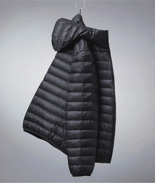 Lichte Heren Winterjas met Capuchon - Strak Design & Warmte