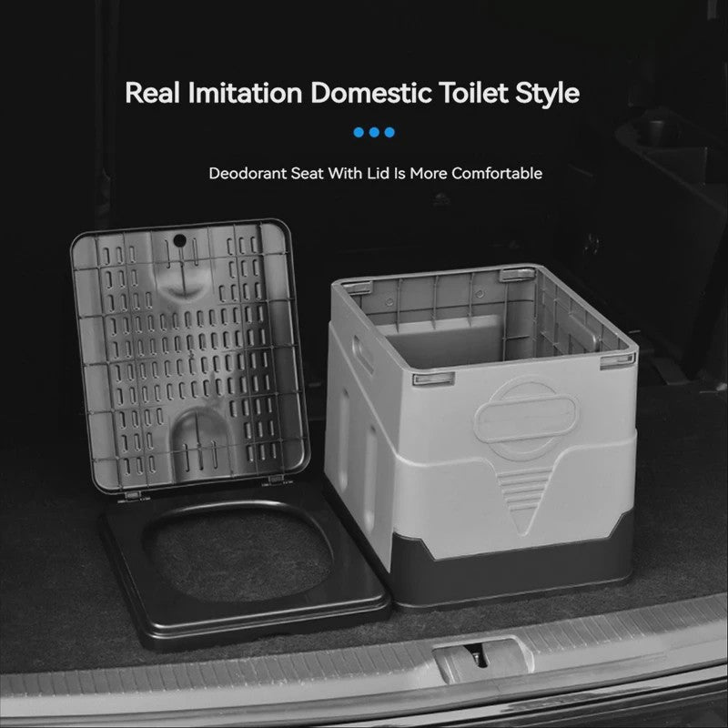 Opvouwbaar Camping Toilet - Draagbaar & Geurvrij Noodtoilet voor Auto, Reizen & Buiten