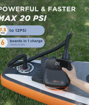 Oplaadbare 20PSI Elektrische Luchtpomp voor SUP, Kajak, Boot & Matras - Snel Opblazen/Ontluchten