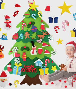 DIY Vilt Kerstboom Decoratie met Ornamenten - Feestelijk & Creatief voor Kinderen