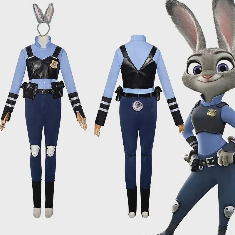 Judy Hopps Politie Uniform Kostuum - Zootopia Cosplay voor Kinderen & Volwassenen