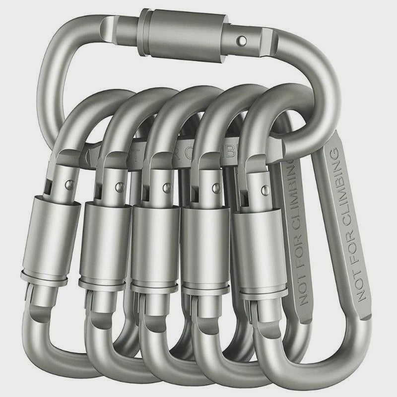 Set van 4-6 Aluminium Karabiners - Veelzijdige Clips voor Sleutels, Camping en Outdoor