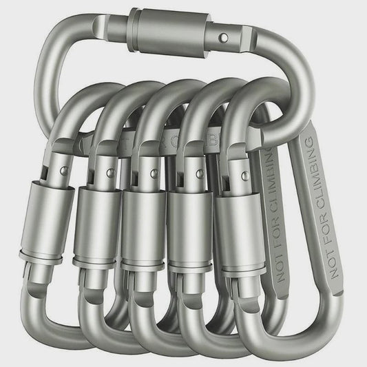 Set van 4-6 Aluminium Karabiners - Veelzijdige Clips voor Sleutels, Camping en Outdoor