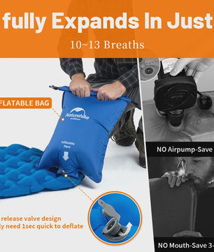 Naturehike Opblaasbaar Slaapmatje - Ultralicht & Compact Kampeerbed