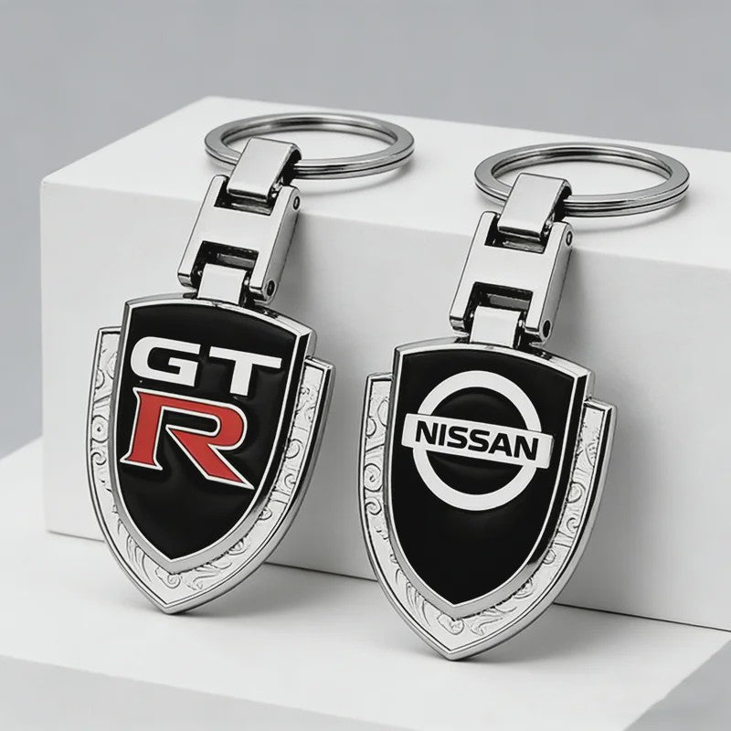 Exclusieve Metalen Autosleutelhanger met Nissan of BMW Logo - Stijlvolle Sleutelhanger Accessoire