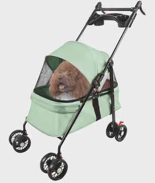 2-in-1 Honden- en Kattenbuggy met Afneembare Reiswieg - Tot 10 kg