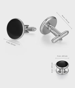 Set Manchetknopen en Tuxedo Studs voor Heren - Stijlvolle Accessoires voor Bruiloft en Feest