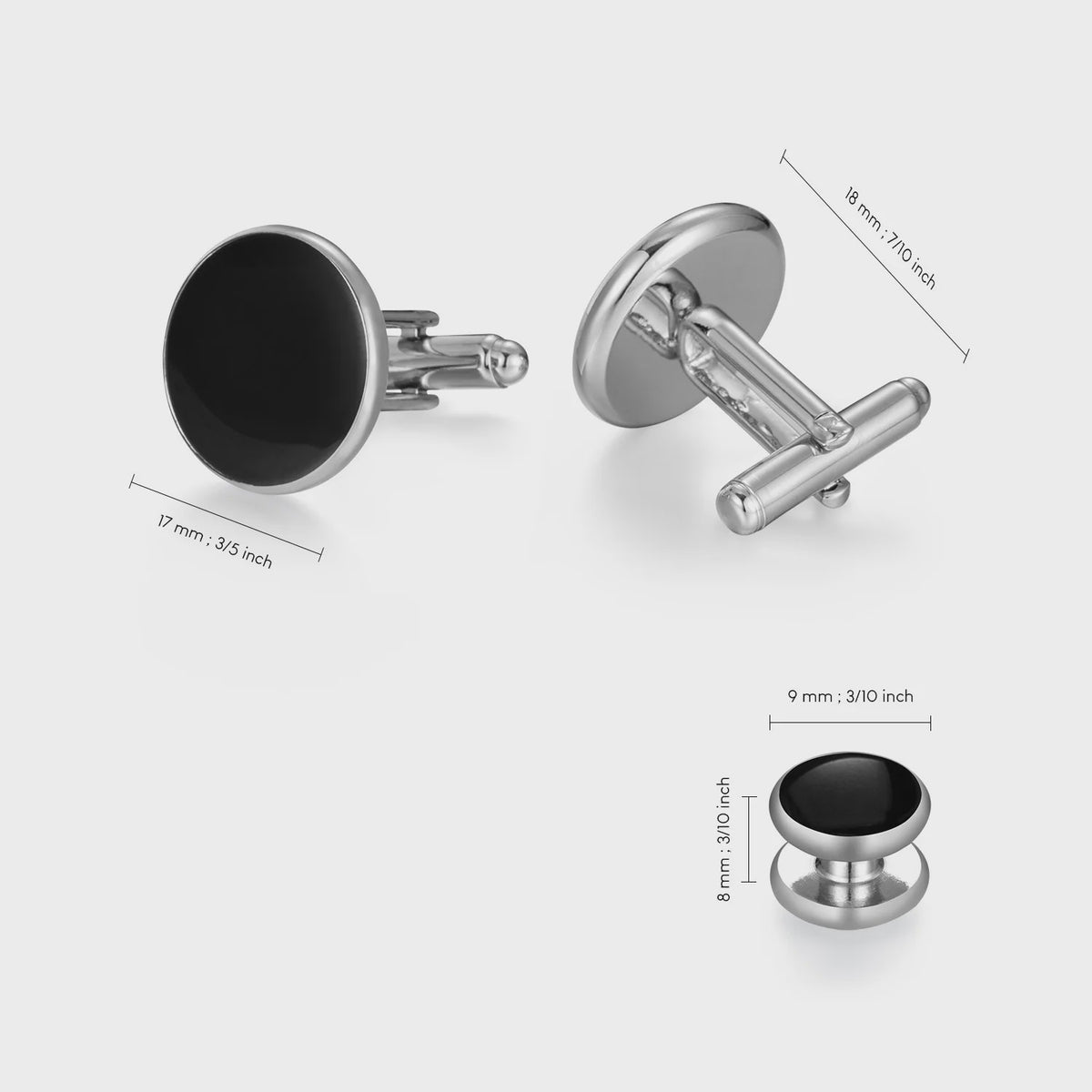Set Manchetknopen en Tuxedo Studs voor Heren - Stijlvolle Accessoires voor Bruiloft en Feest