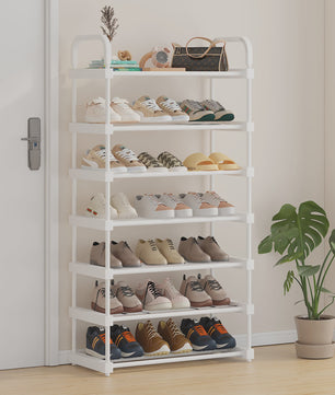 Stapelbare Schoenenkast Organizer - 4 tot 7 Lagen, Wit