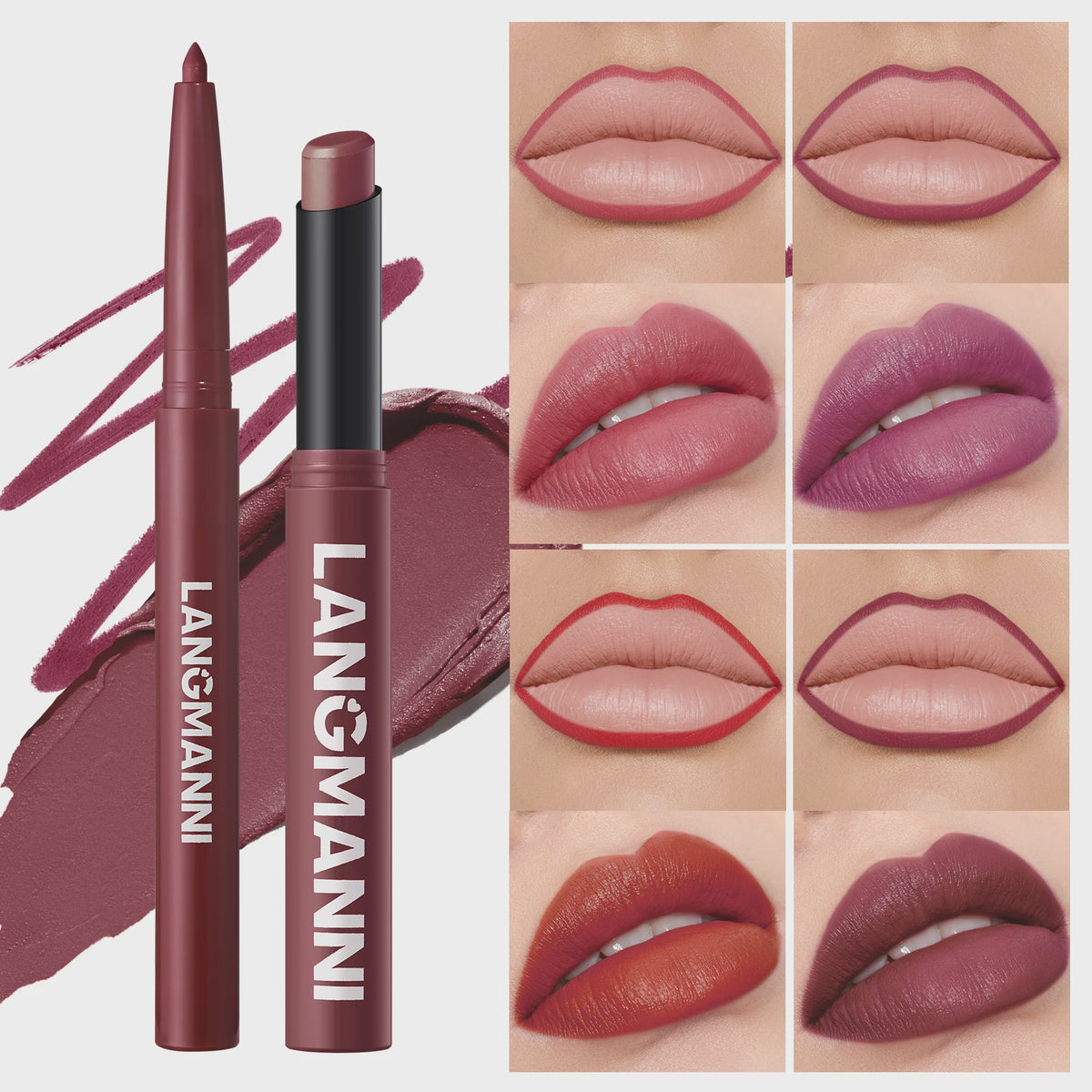 Luxe Lipliner & Lipstick Set: Waterproof, Vlekkeloos & Langhoudend
