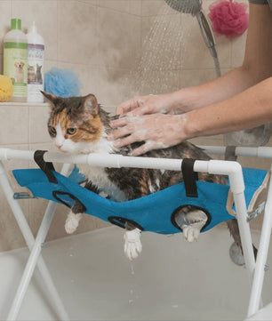 Opvouwbaar Honden & Katten Bad Hammock - Sneldrogend Verzorgingsrek voor Trimmen & Nagels Knippen