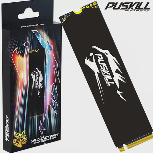 PUSKILL PCIe NVMe M.2 SSD 2280 - Snelle Interne Solid State Drive voor Laptop & Desktop (128GB - 1TB)