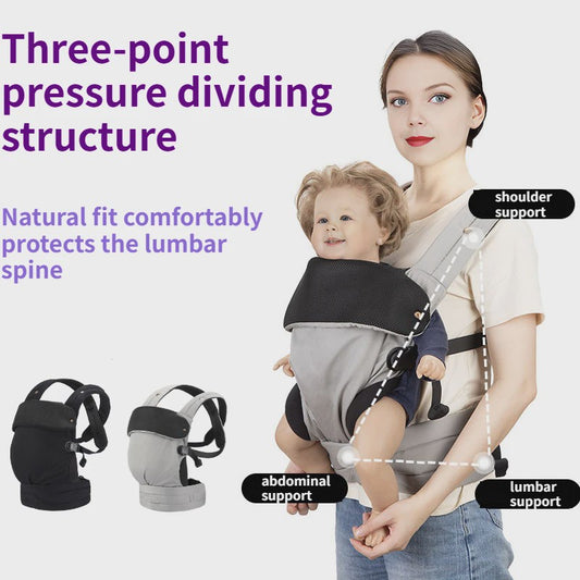 Verstelbare Baby Draagzak met Lendesteun en Ademende Heupzitting - Comfortabel Dragen & Reizen