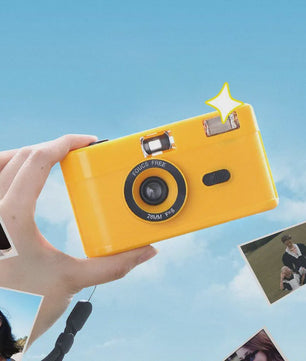 Retro 35mm Filmcamera met Ingebouwde Flits - Herbruikbaar en Stijlvol