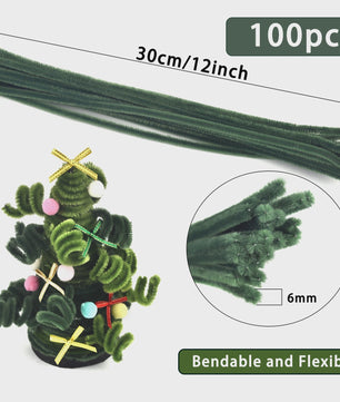 100 Stuks Chenille Stelen - Flexibele Knutseldraad voor Creatieve DIY Projecten