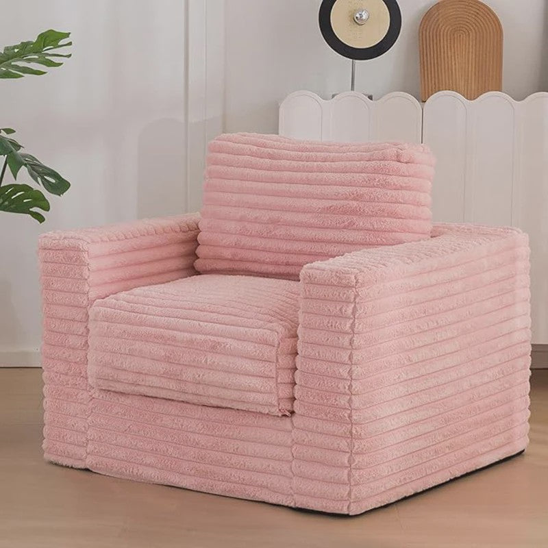 Moderne Fauteuil met Knopen en Verhoogde Rugleuning - Comfortabel Woonkamer Meubel (Grijs/Beige)