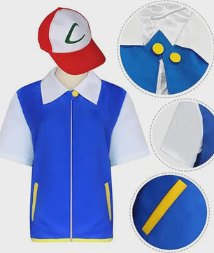 Ash Ketchum Cosplay Set - Pokémon Trainer Kostuum voor Volwassenen & Kinderen