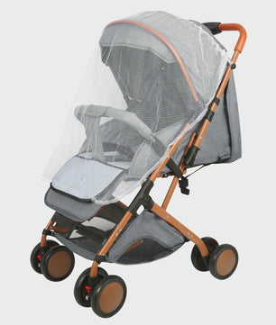Draagbare Baby Kinderwagen met Muggennet, Opbergmand & 4 Wielen