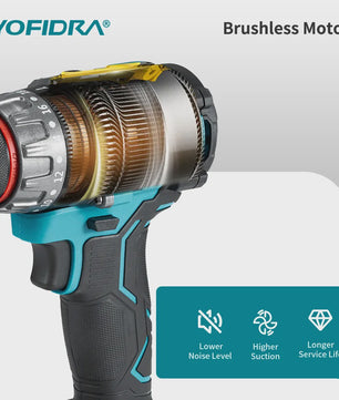 YOFIDRA Accu Klopboormachine 700Nm Brushless - Krachtige Schroefmachine & Boor