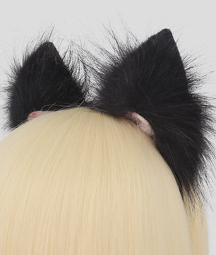Handgemaakte Pluizige Dierenoren Hoofdband - Kat & Vos Oortjes voor Cosplay & Feest