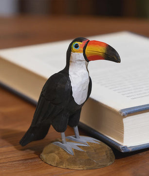 Handgesneden Houten Vogel Beeldjes: Toekan, Adelaar & Meer - Unieke Decoratie