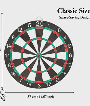 15 Inch Dartbord Set met 6 Darts - Perfect voor Feestjes, Familie en Spelletjes