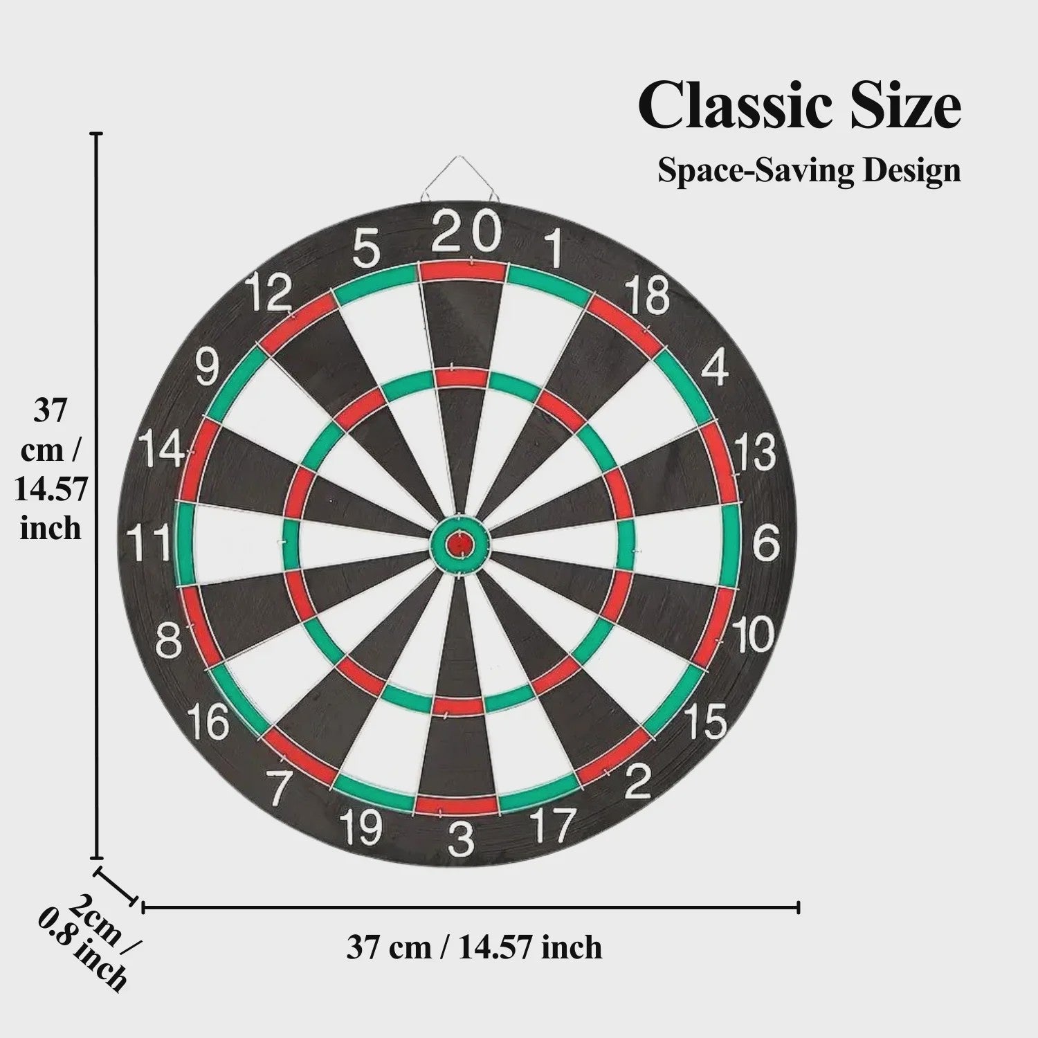 15 Inch Dartbord Set met 6 Darts - Perfect voor Feestjes, Familie en Spelletjes