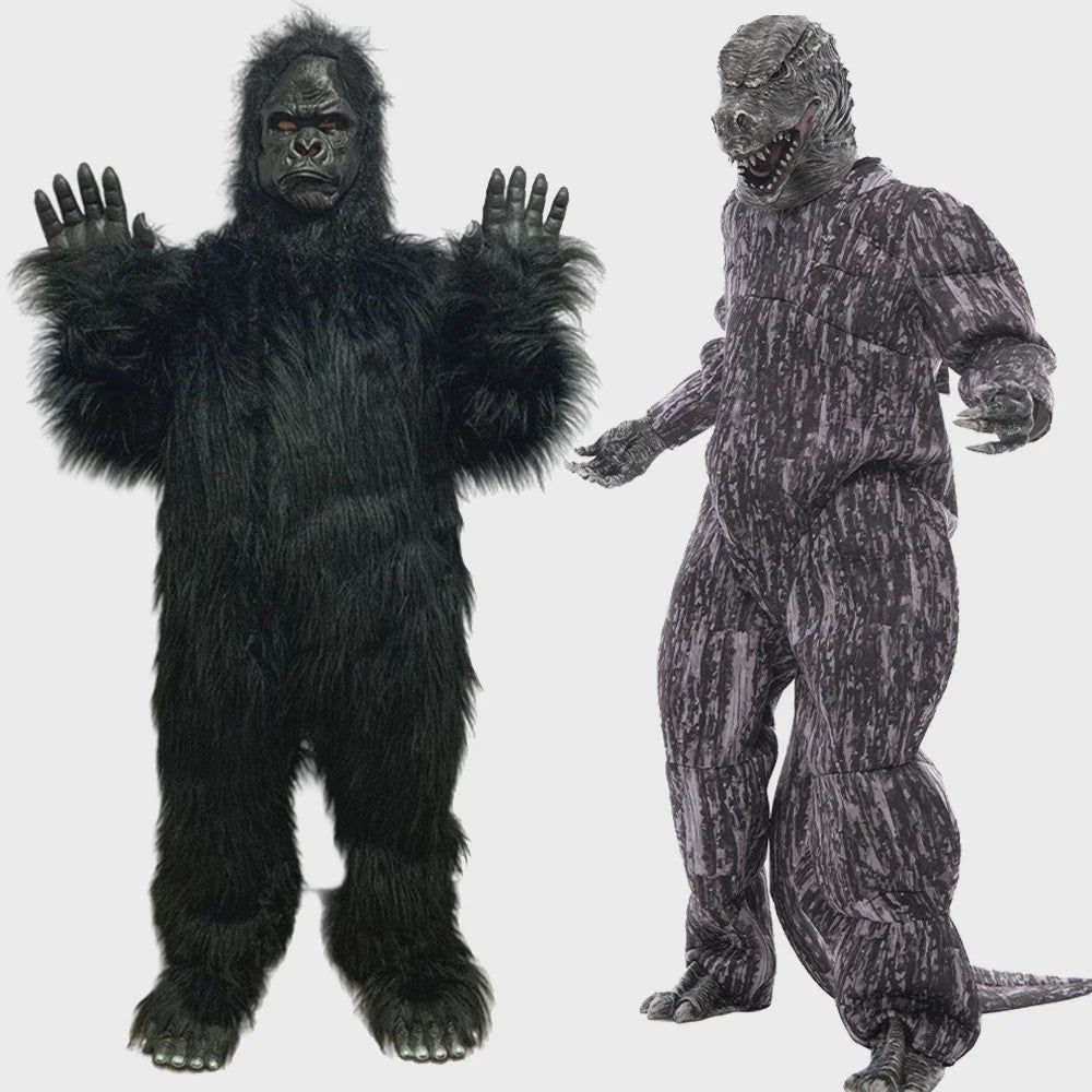 Volwassen King Kong Gorilla Mascotte Kostuum - Feest & Evenement Outfit