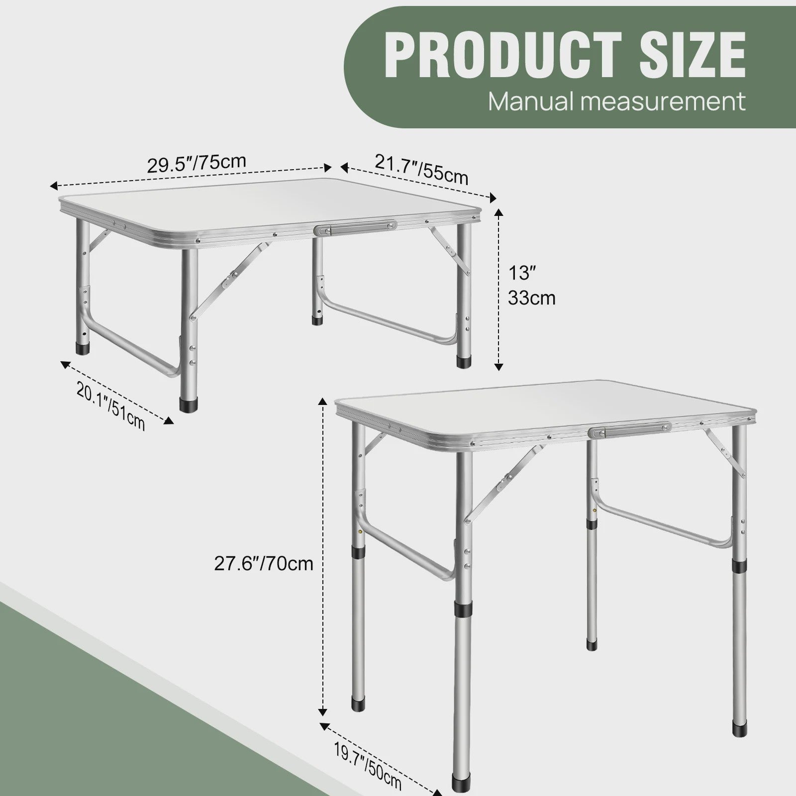 Lichtgewicht Aluminium Campingtafel - Opvouwbaar, Draagbaar & Verstelbaar in Hoogte