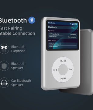 INNIOASIS Y1 MP3 Speler met Bluetooth, 64GB - Draagbare Muziek & Video Speler