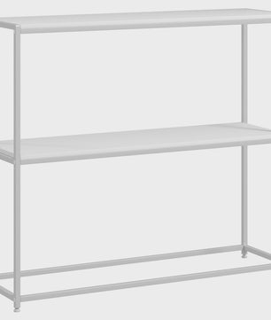 Stijlvolle Witte Console Tafel met Open Planken - 100x30x87 cm