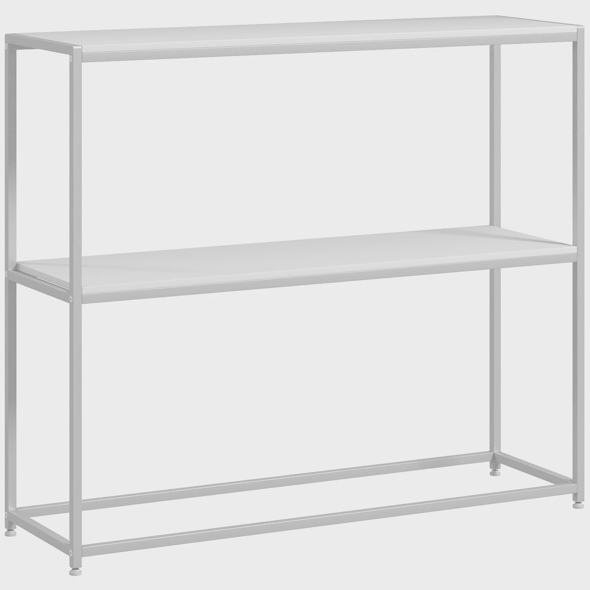 Stijlvolle Witte Console Tafel met Open Planken - 100x30x87 cm