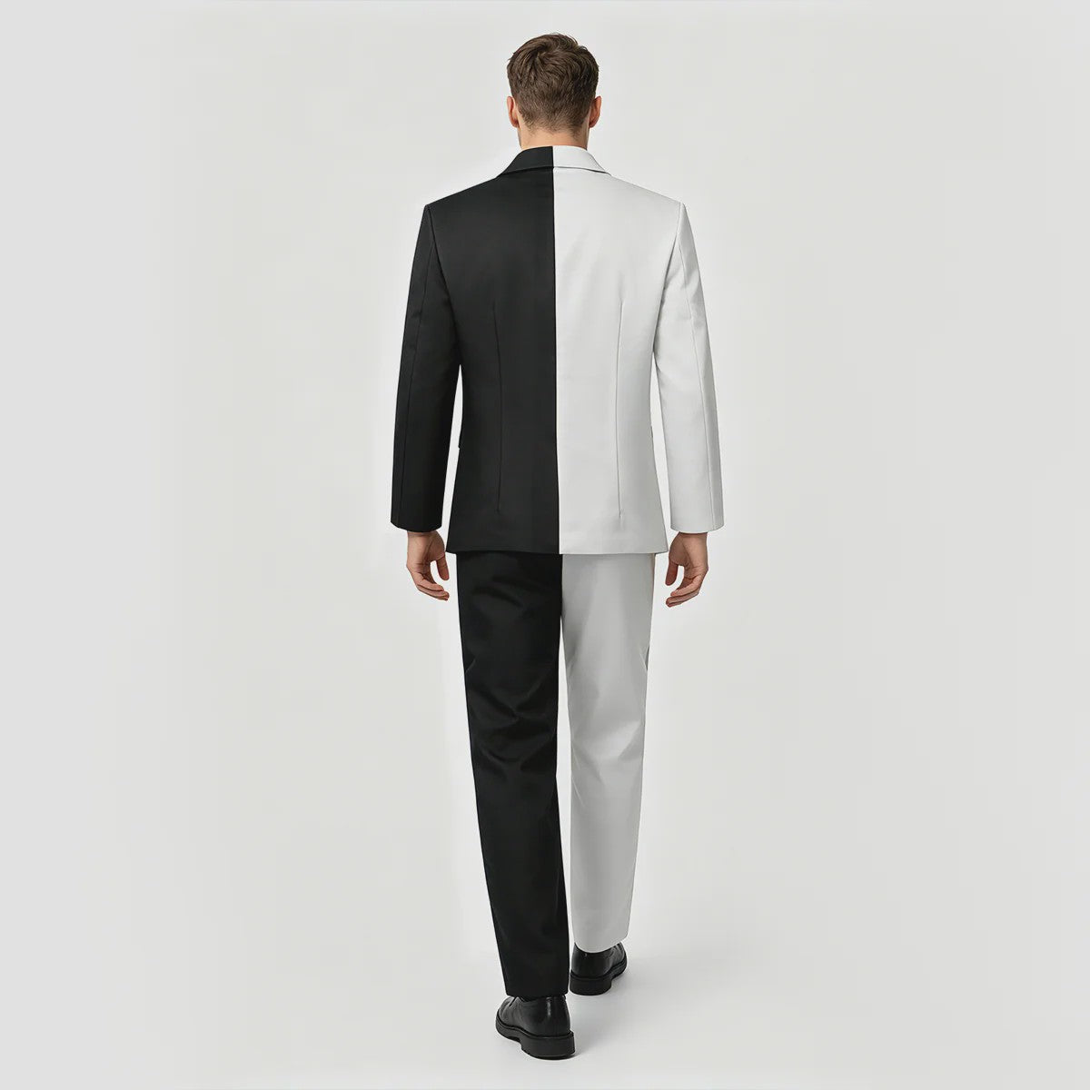 Two-Face Cosplay Kostuum: Zwart-Wit Pak voor Heren - Halloween & Feest