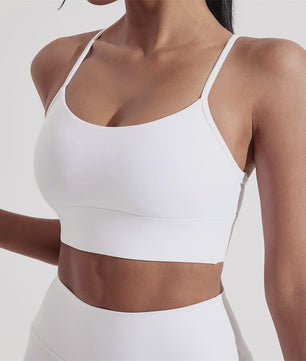 Sportieve Seamless BH Top met Y-Rug en Afneembare Pads - Comfortabel voor Yoga, Fitness & Training