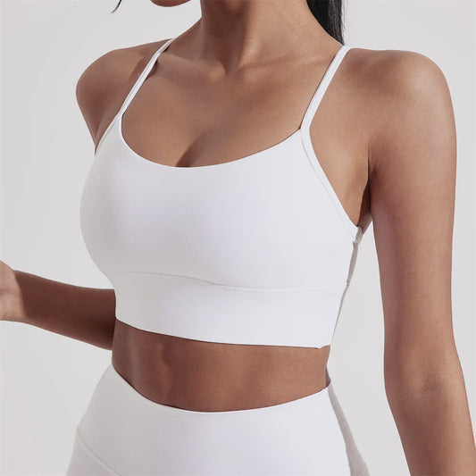 Sportieve Seamless BH Top met Y-Rug en Afneembare Pads - Comfortabel voor Yoga, Fitness & Training