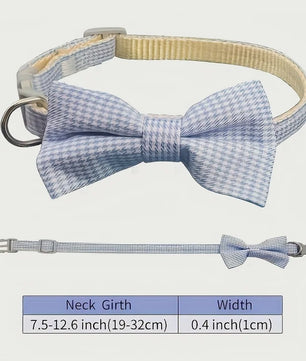 Verstelbare Katoenen Honden- en Kattenband met Strikje - Perfect voor Feestelijke Gelegenheden en Dagelijks Gebruik
