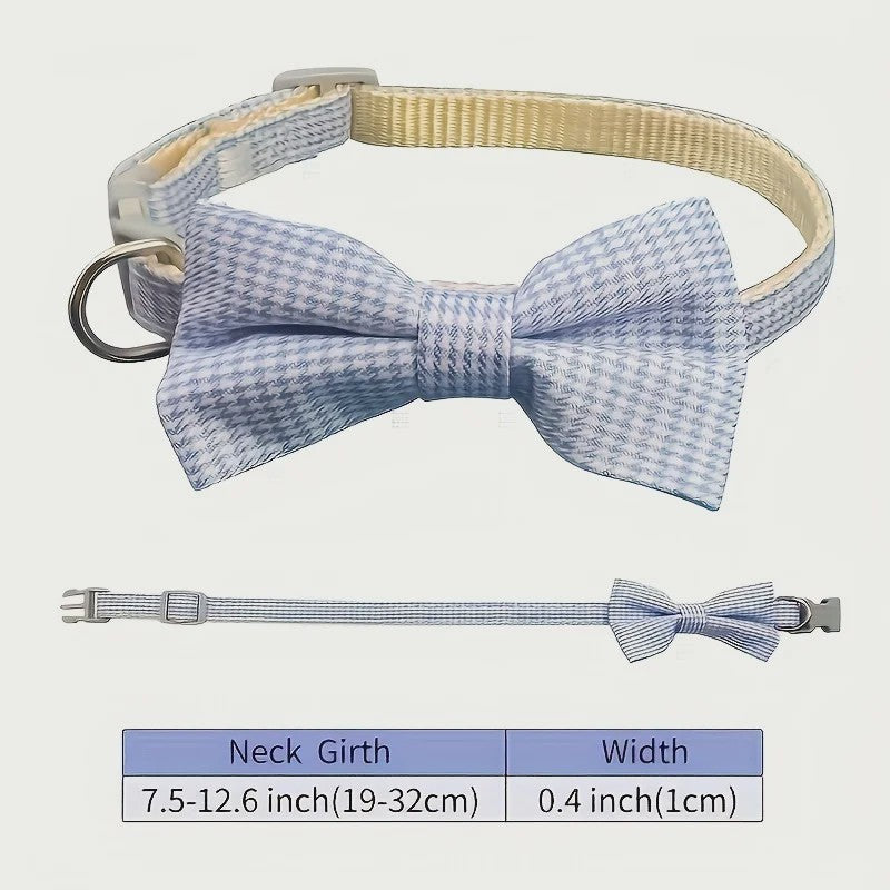 Verstelbare Katoenen Honden- en Kattenband met Strikje - Perfect voor Feestelijke Gelegenheden en Dagelijks Gebruik