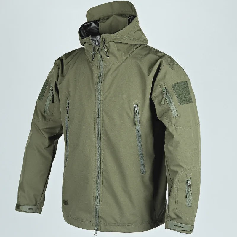 Herren Militaire Tactische Softshell Jas - Waterdicht & Winddicht met Capuchon