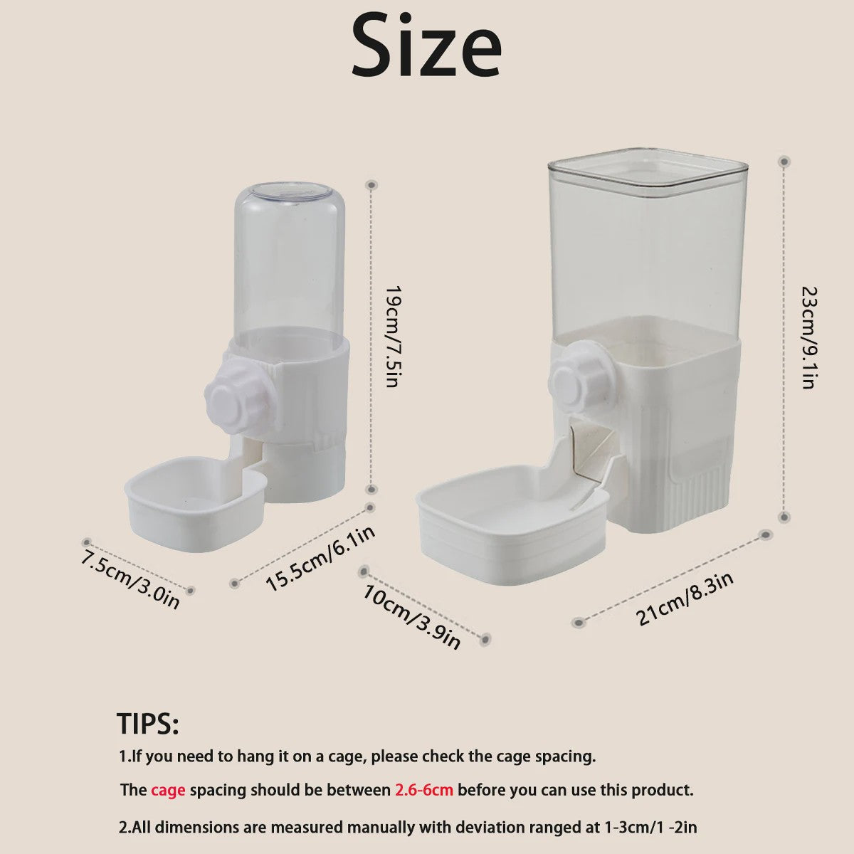 Automatische Dierenvoeder en Waterdispenser voor Kooi - Ideaal voor Hond, Kat, Konijn